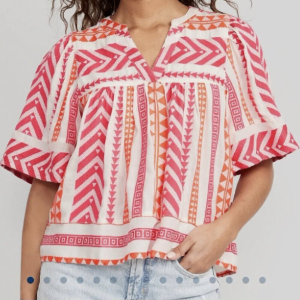 Old Navy Split Neck  Textured Top Large Petite